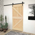 vidaXL Drzwi przesuwne 100 x 210 cm Lite drewno sosnowe