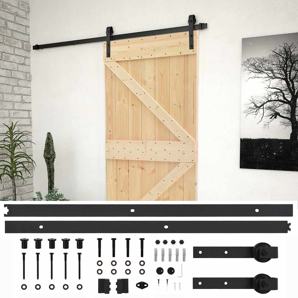 vidaXL Drzwi przesuwne 100 x 210 cm Lite drewno sosnowe