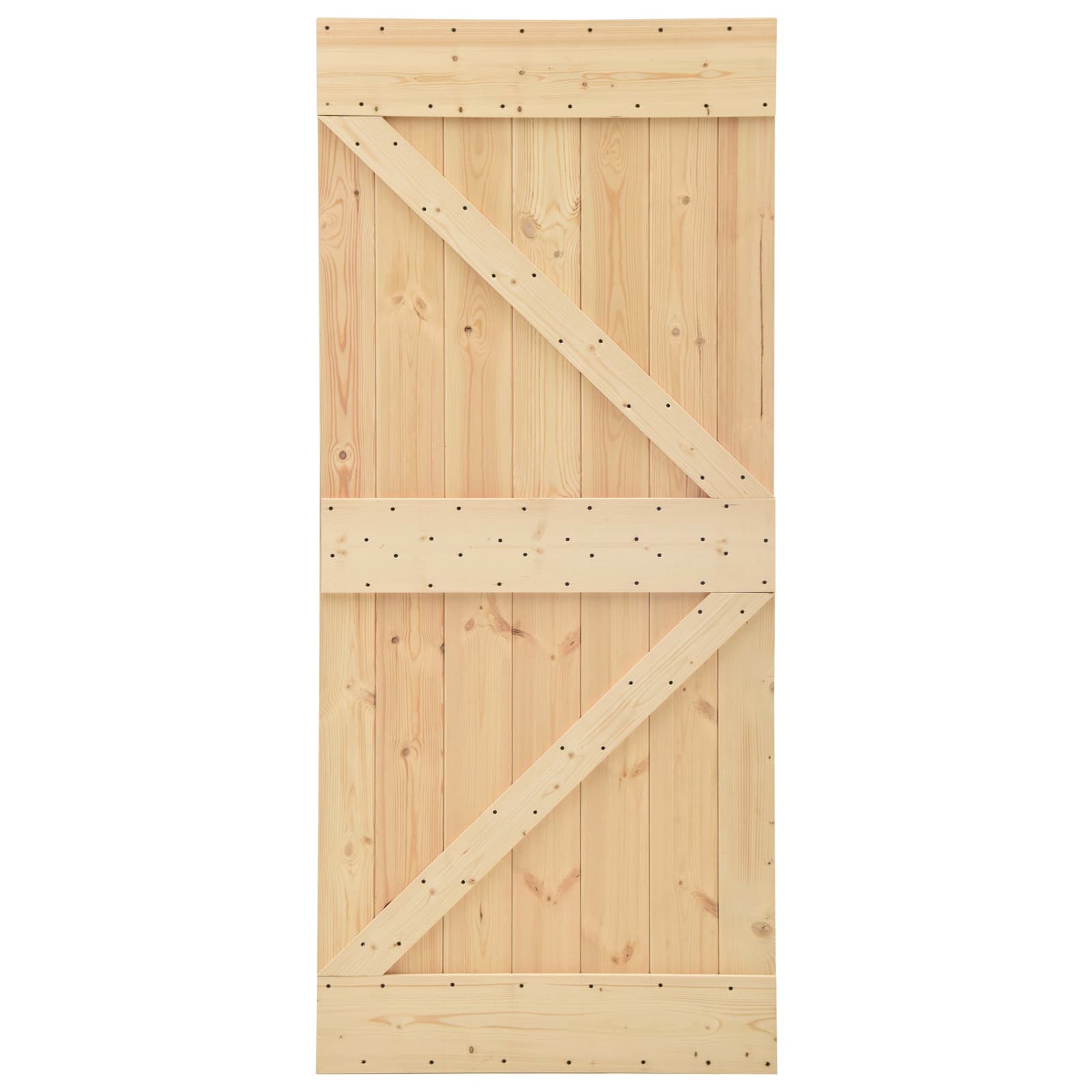vidaXL Drzwi przesuwne 2 pcs 80 x 210 cm Lite drewno sosnowe