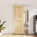 vidaXL Drzwi przesuwne Naturalne i białe 80 x 210 cm
