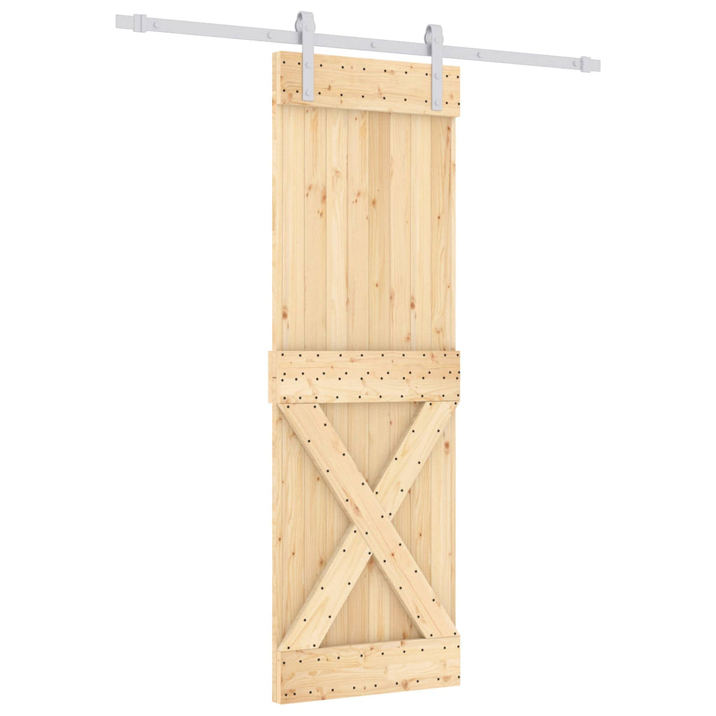 vidaXL Drzwi przesuwne Naturalne i białe 70 x 210 cm