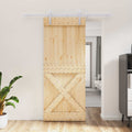 vidaXL Drzwi przesuwne Naturalne i białe 85 x 210 cm