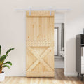 vidaXL Drzwi przesuwne Naturalne i białe 90 x 210 cm