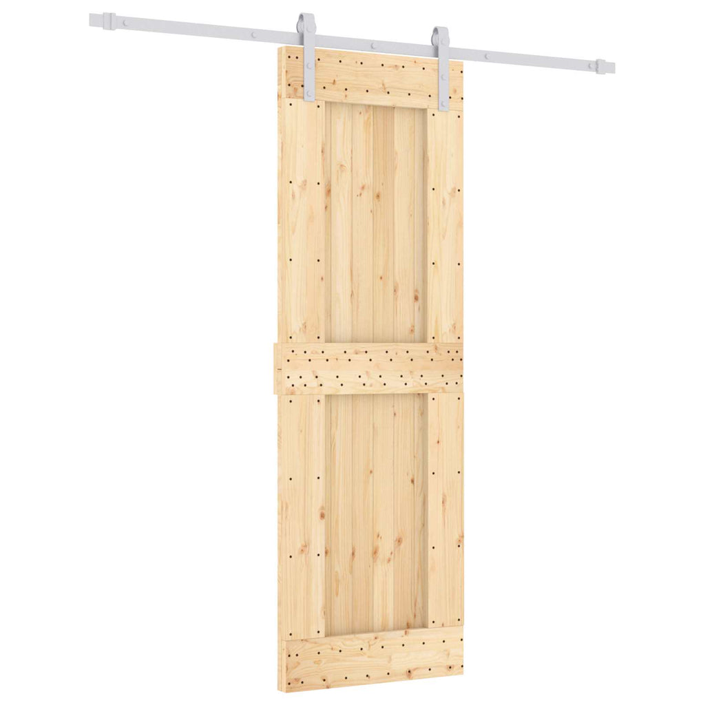 vidaXL Drzwi przesuwne Naturalne i białe 70 x 210 cm