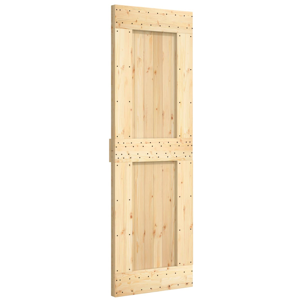 vidaXL Drzwi przesuwne Naturalne i białe 70 x 210 cm