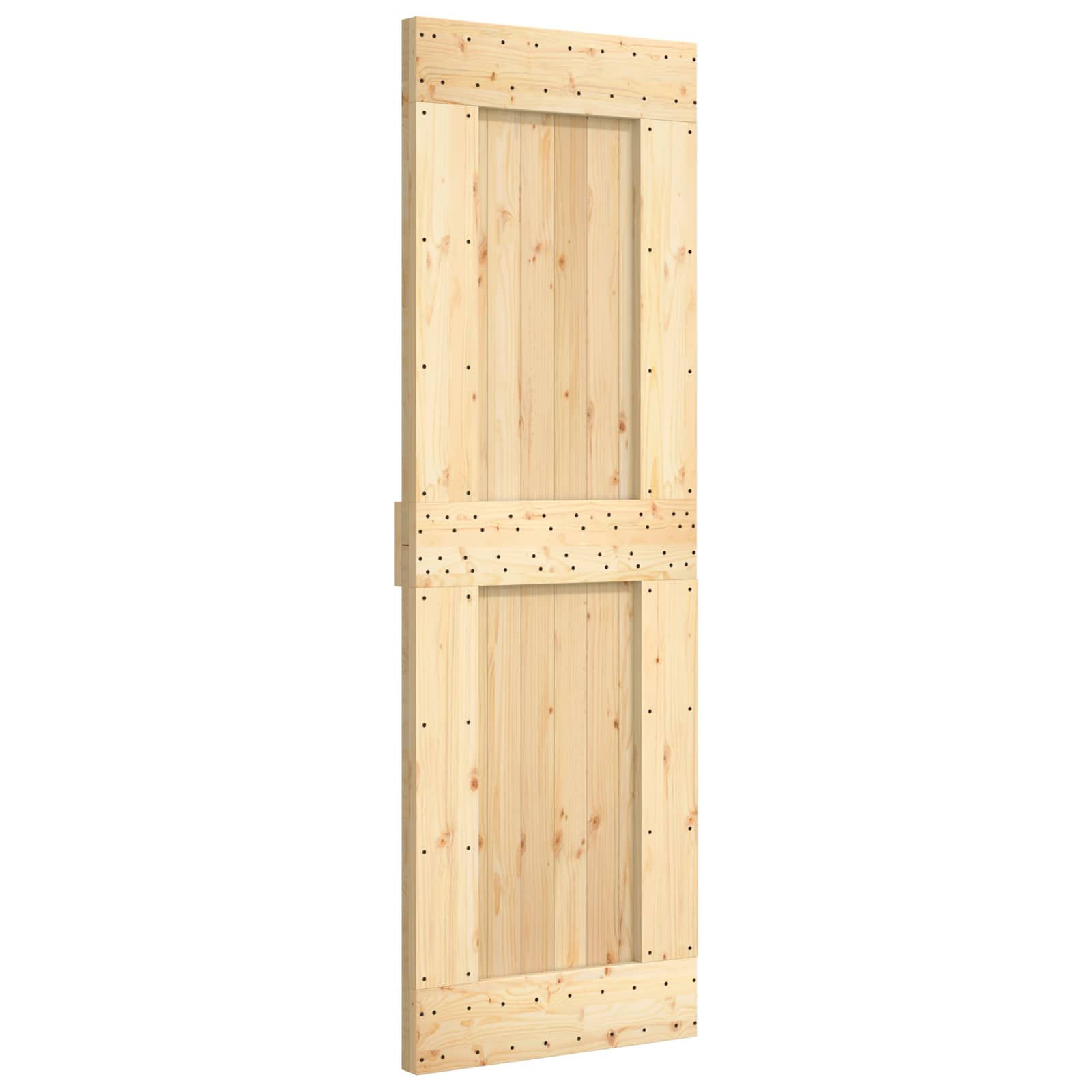 vidaXL Drzwi przesuwne Naturalne i białe 70 x 210 cm