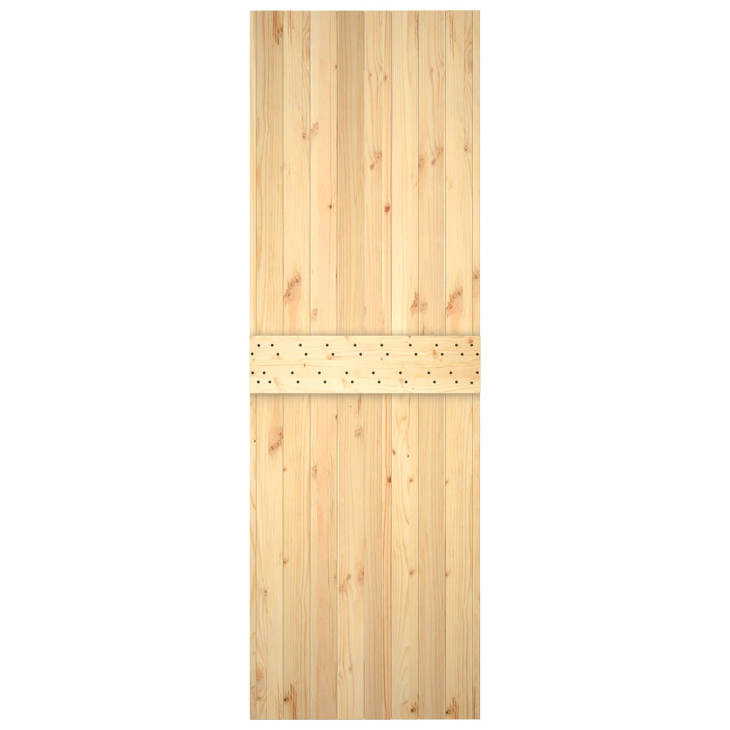 vidaXL Drzwi przesuwne Naturalne i białe 70 x 210 cm