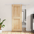 vidaXL Drzwi przesuwne Naturalne i białe 80 x 210 cm