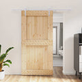 vidaXL Drzwi przesuwne Naturalne i białe 100 x 210 cm