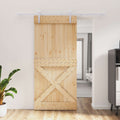 vidaXL Drzwi przesuwne Naturalne i białe 95 x 210 cm