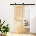 vidaXL Drzwi przesuwne Naturalny i czarny 80 x 210 cm