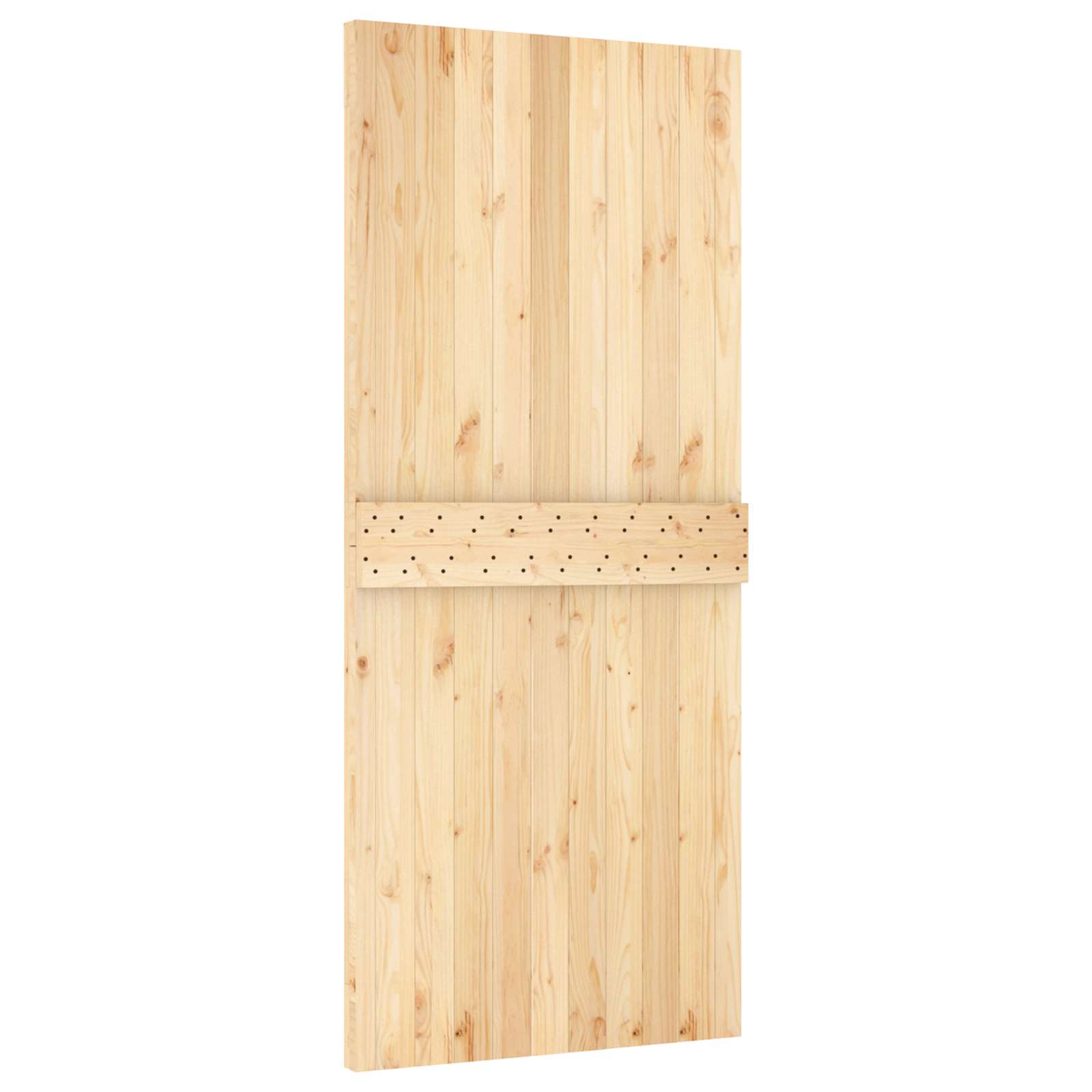 vidaXL Drzwi przesuwne Naturalny i czarny 90 x 210 cm