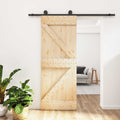vidaXL Drzwi przesuwne Naturalny i czarny 70 x 210 cm