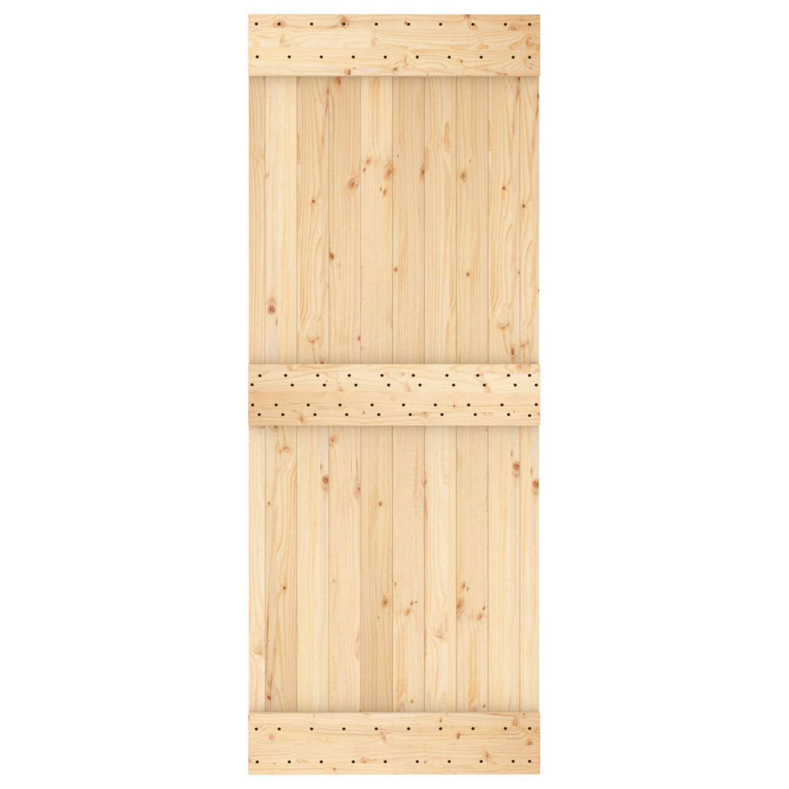 vidaXL Drzwi przesuwne Naturalny i czarny 80 x 210 cm