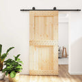 vidaXL Drzwi przesuwne Naturalny i czarny 95 x 210 cm
