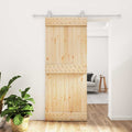 vidaXL Drzwi przesuwne Naturalne i białe 85 x 210 cm