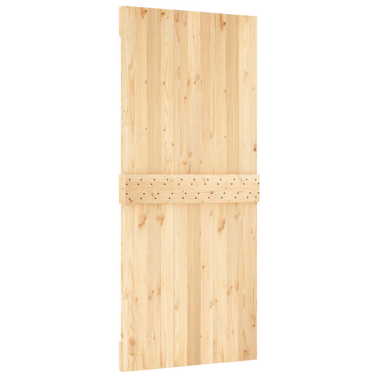 vidaXL Drzwi przesuwne Naturalne i białe 90 x 210 cm