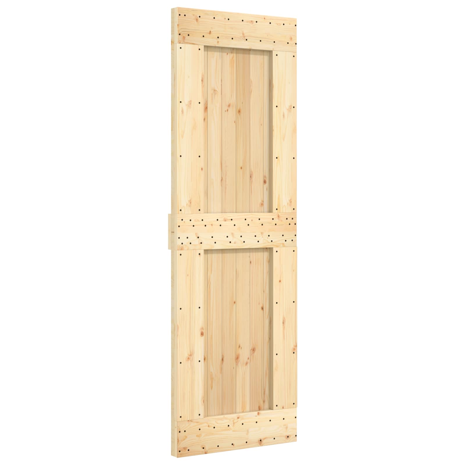 vidaXL Drzwi przesuwne Naturalne i białe 70 x 210 cm