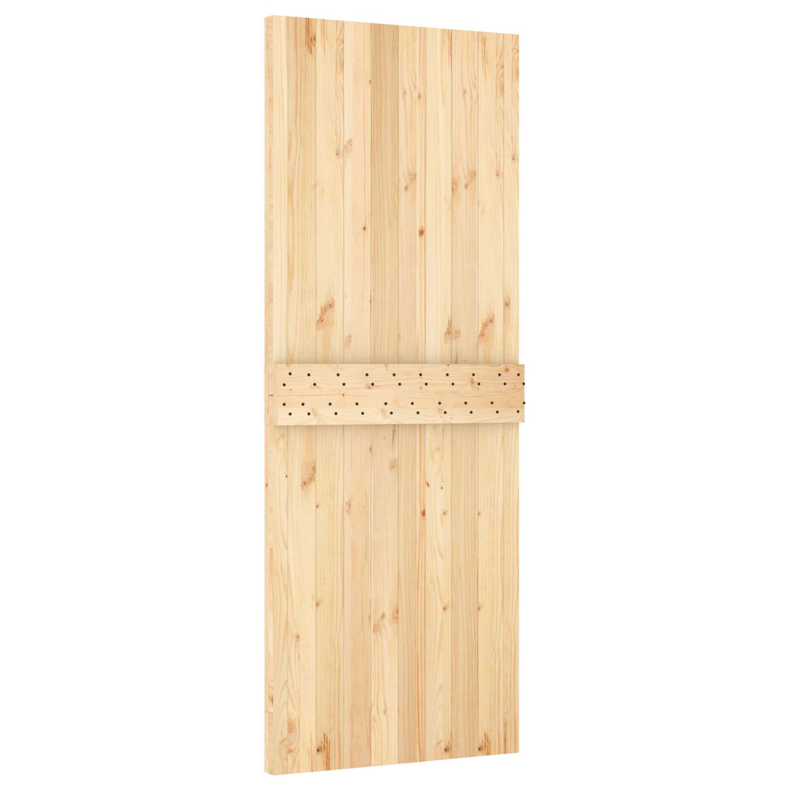 vidaXL Drzwi przesuwne Naturalne i białe 80 x 210 cm