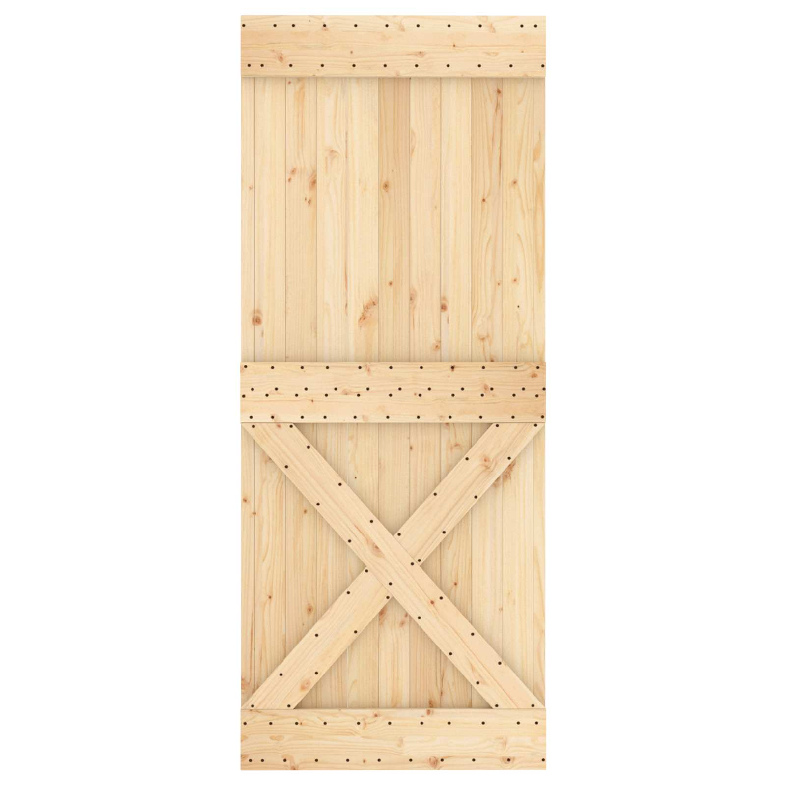 vidaXL Drzwi przesuwne Naturalne i białe 85 x 210 cm
