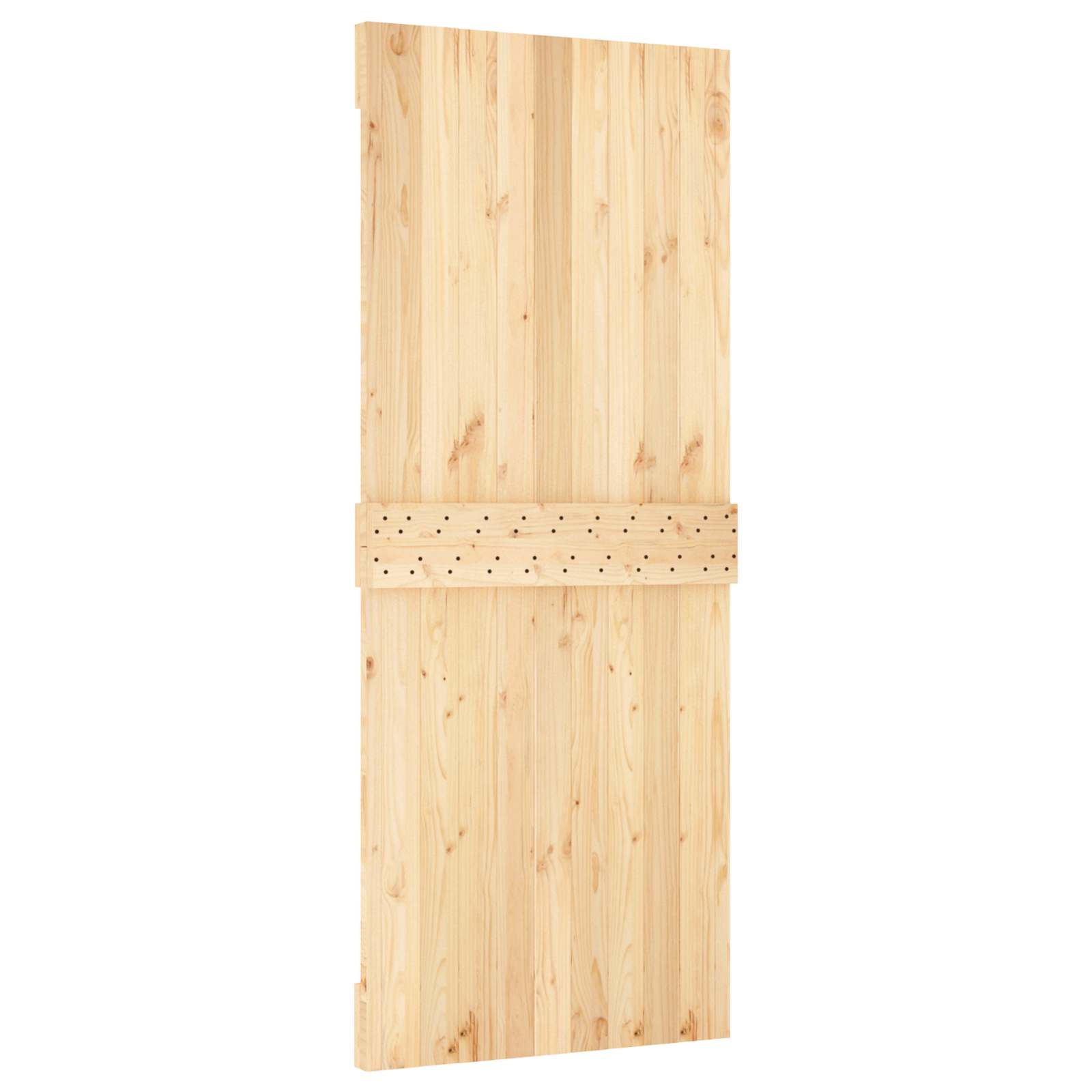 vidaXL Drzwi przesuwne Naturalne i białe 85 x 210 cm