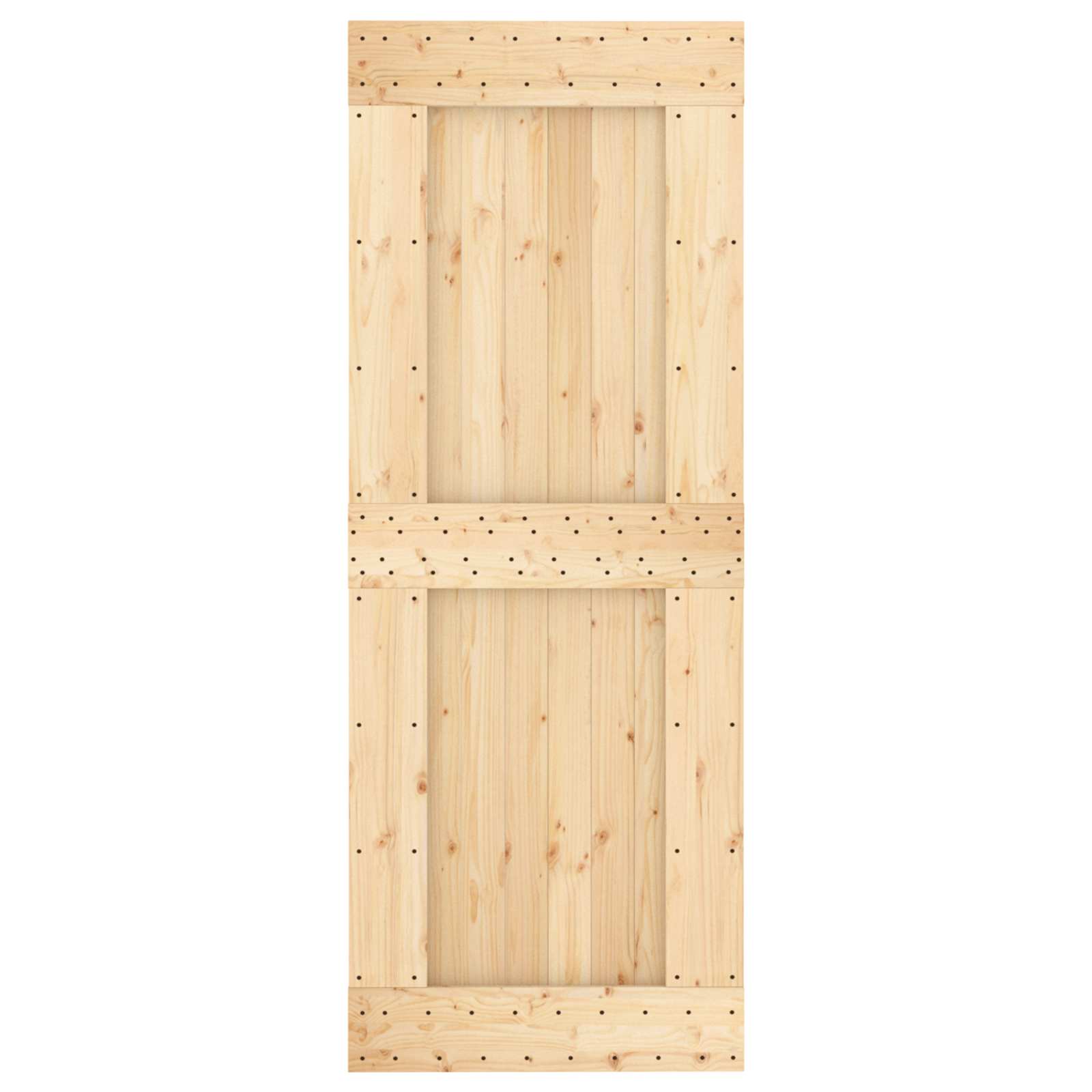 vidaXL Drzwi przesuwne Naturalne i białe 80 x 210 cm