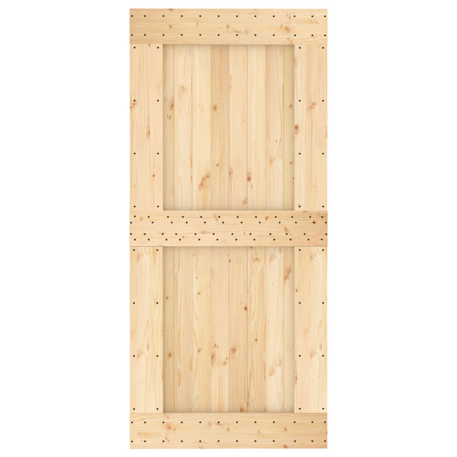 vidaXL Drzwi przesuwne Naturalne i białe 95 x 210 cm