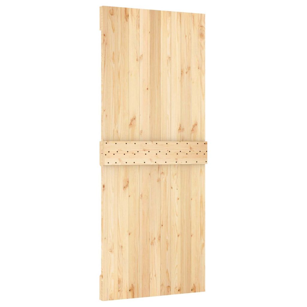 vidaXL Drzwi przesuwne Naturalne i białe 85 x 210 cm
