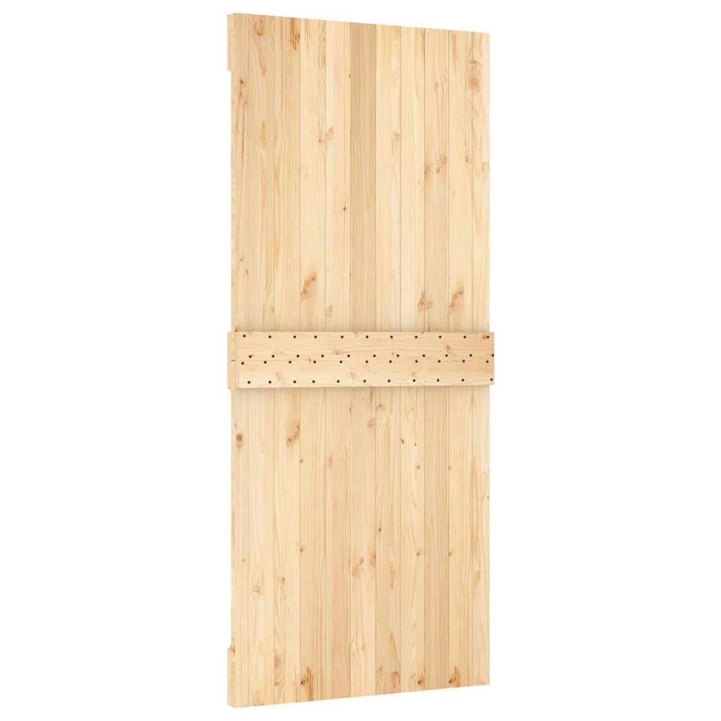 vidaXL Drzwi przesuwne Naturalne i białe 90 x 210 cm