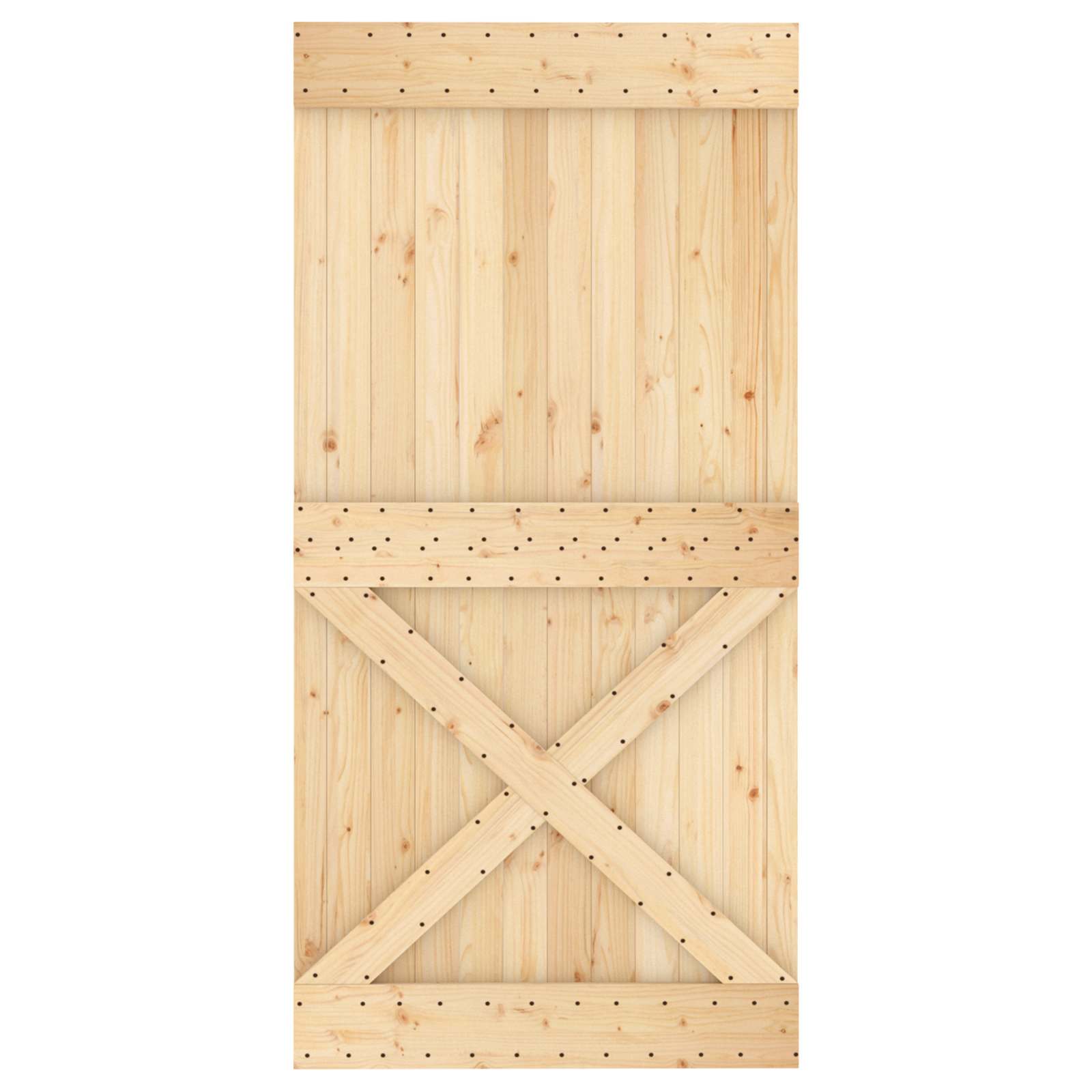 vidaXL Drzwi przesuwne Naturalne i białe 100 x 210 cm