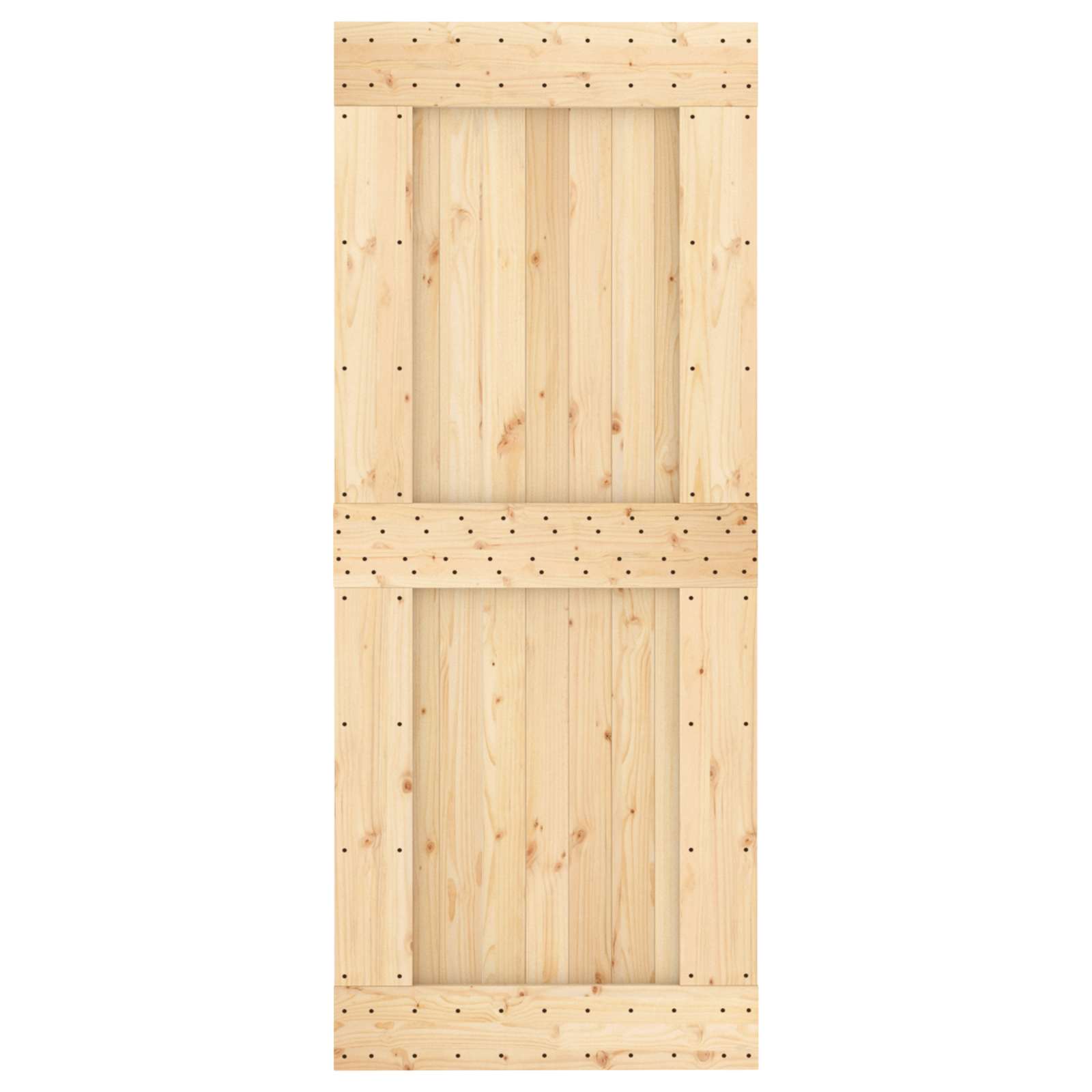 vidaXL Drzwi przesuwne Naturalny i czarny 85 x 210 cm