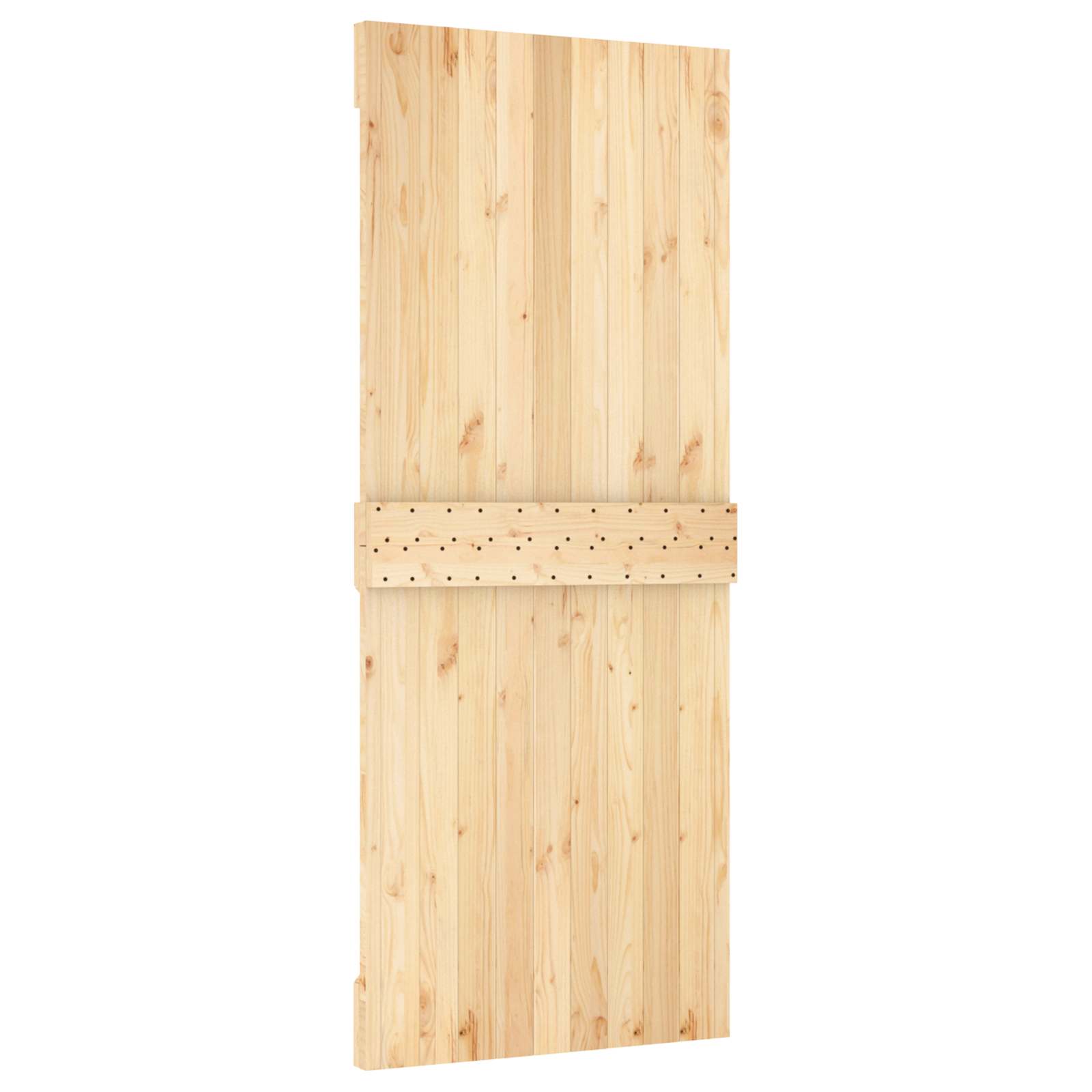 vidaXL Drzwi przesuwne Naturalny i czarny 85 x 210 cm