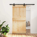 vidaXL Drzwi przesuwne Naturalny i czarny 100 x 210 cm