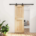 vidaXL Drzwi przesuwne Naturalny i czarny 70 x 210 cm