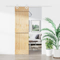 vidaXL Drzwi przesuwne Naturalne i białe 70 x 210 cm