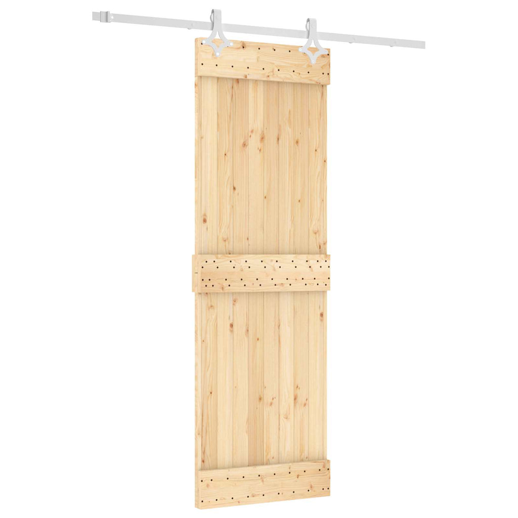 vidaXL Drzwi przesuwne Naturalne i białe 70 x 210 cm