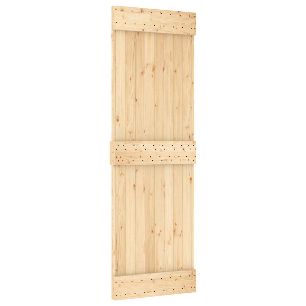 vidaXL Drzwi przesuwne Naturalne i białe 70 x 210 cm