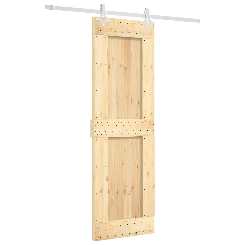 vidaXL Drzwi przesuwne Naturalne i białe 70 x 210 cm