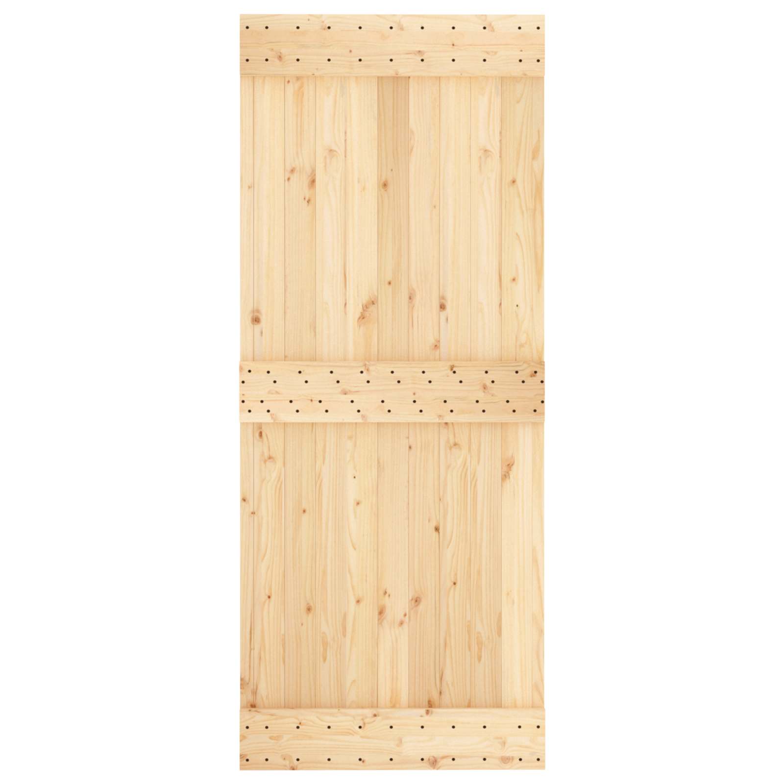 vidaXL Drzwi przesuwne Naturalny i czarny 85 x 210 cm