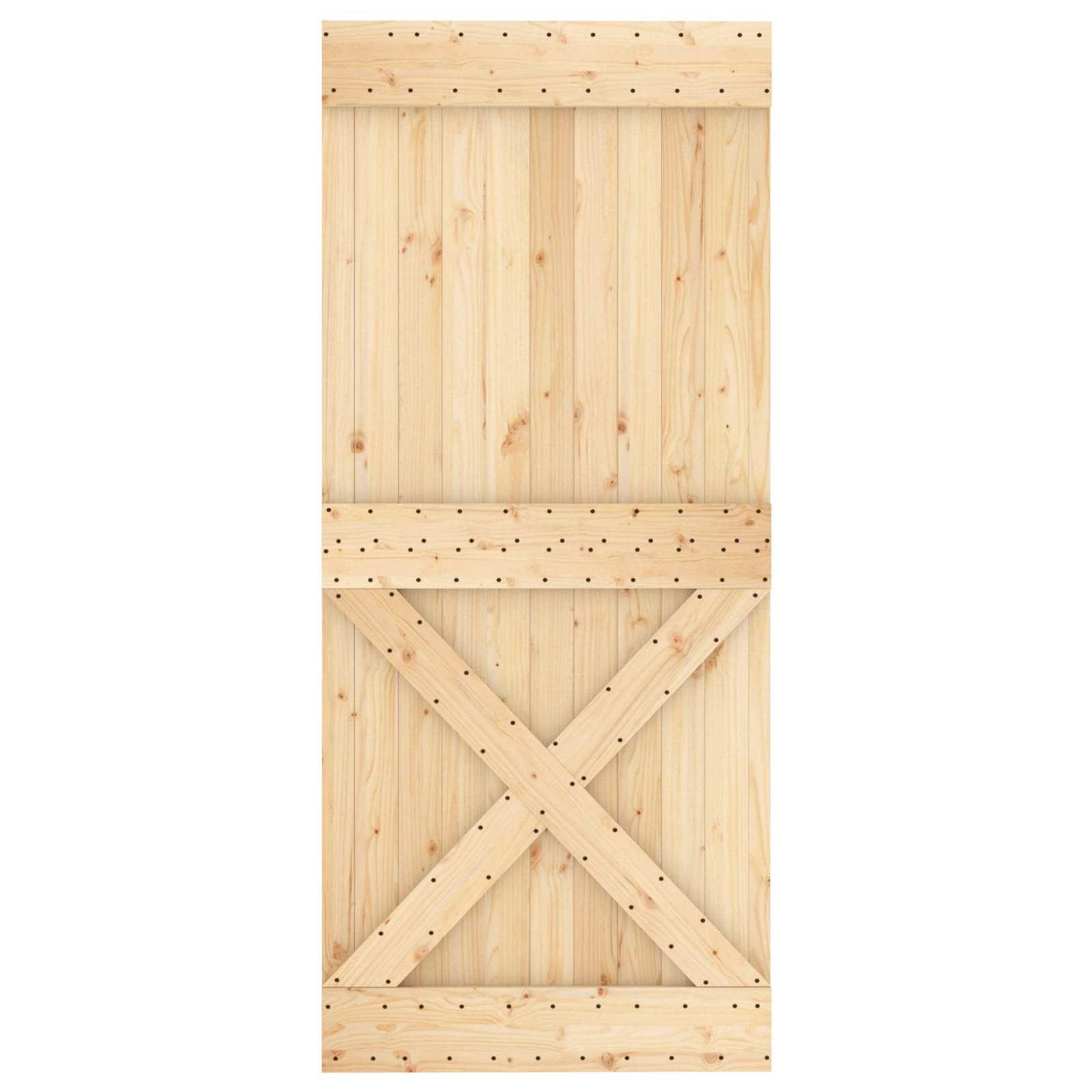 vidaXL Drzwi przesuwne Naturalny i czarny 90 x 210 cm