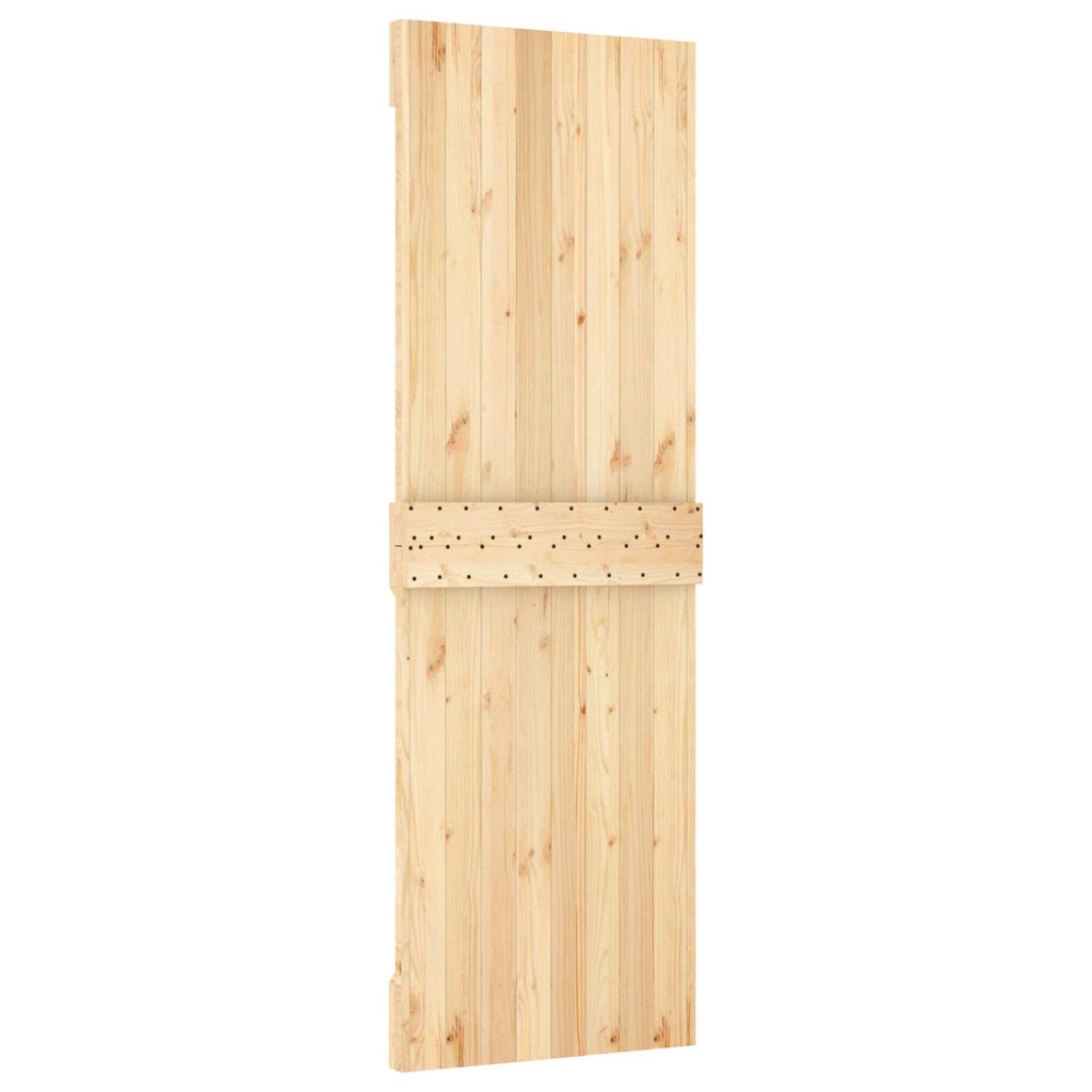 vidaXL Drzwi przesuwne Naturalne i białe 70 x 210 cm