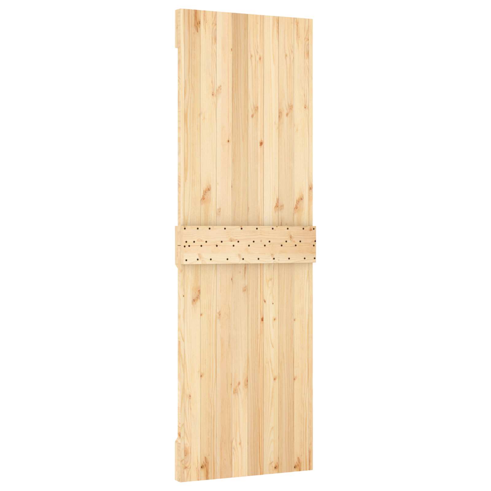 vidaXL Drzwi przesuwne Naturalne i białe 70 x 210 cm