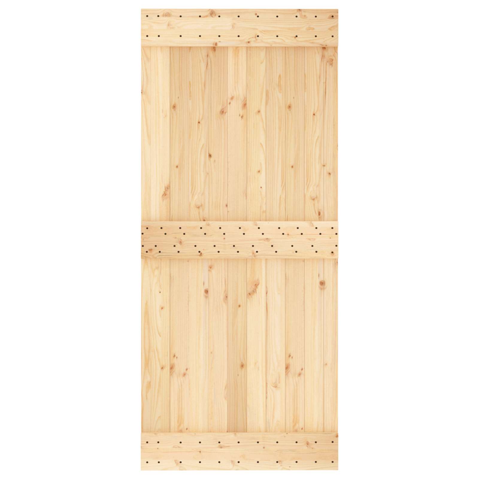 vidaXL Drzwi przesuwne Naturalny i czarny 90 x 210 cm
