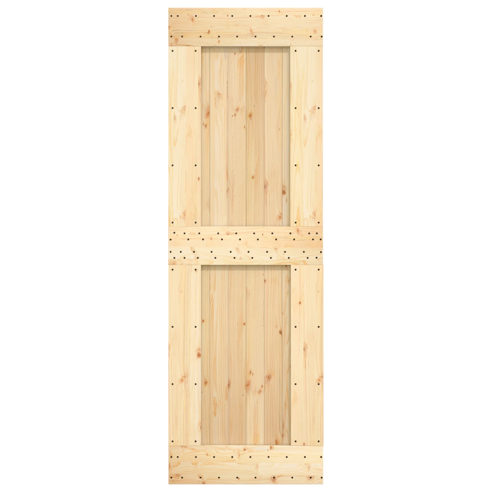 vidaXL Drzwi przesuwne Naturalny i czarny 70 x 210 cm
