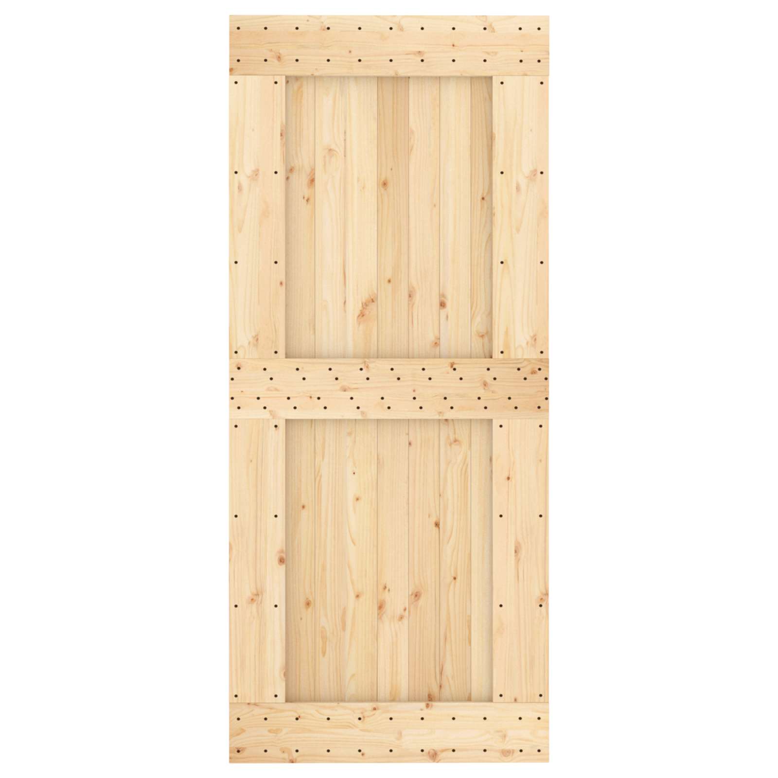 vidaXL Drzwi przesuwne Naturalny i czarny 90 x 210 cm
