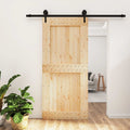 vidaXL Drzwi przesuwne Naturalny i czarny 95 x 210 cm
