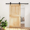 vidaXL Drzwi przesuwne Naturalny i czarny 100 x 210 cm