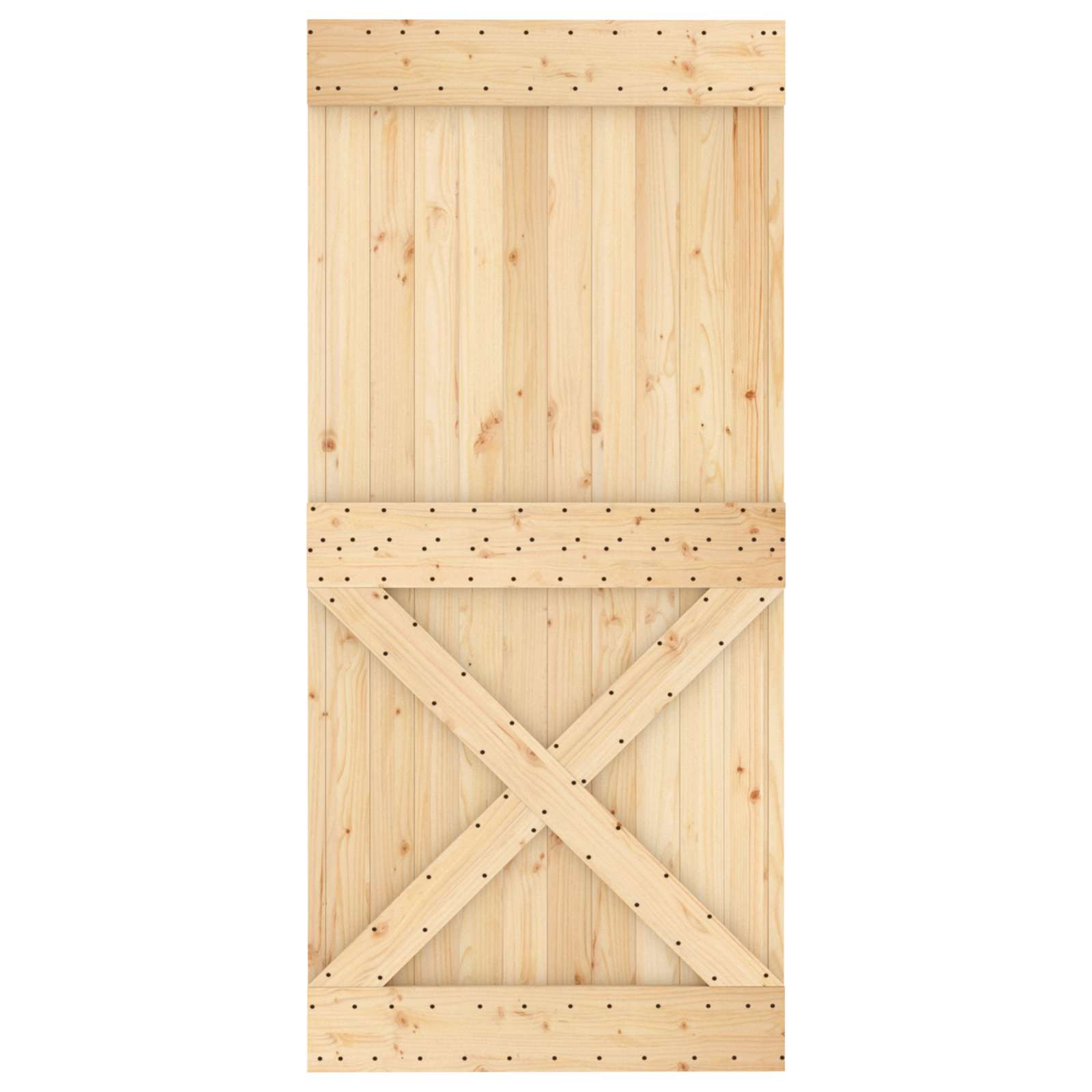 vidaXL Drzwi przesuwne Naturalny i czarny 95 x 210 cm