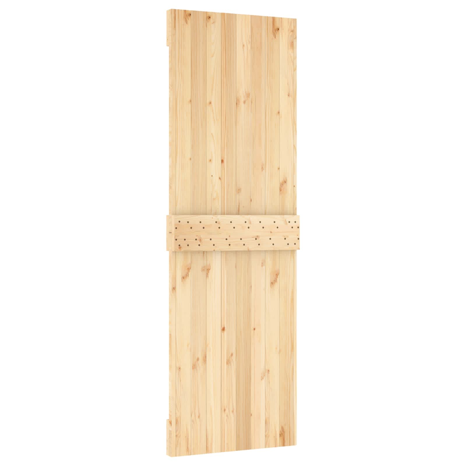 vidaXL Drzwi przesuwne Naturalne i białe 70 x 210 cm