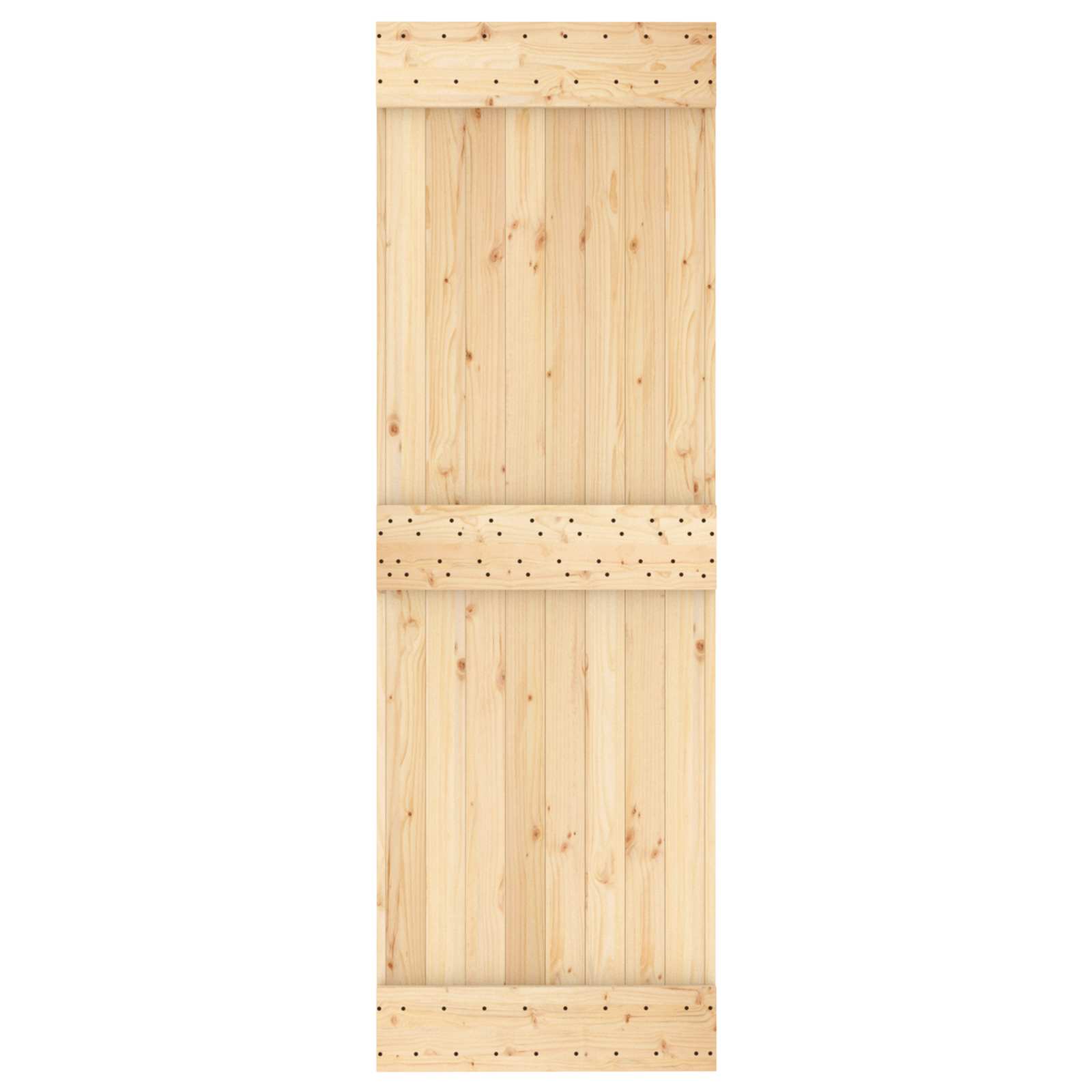 vidaXL Drzwi przesuwne Naturalne i białe 70 x 210 cm